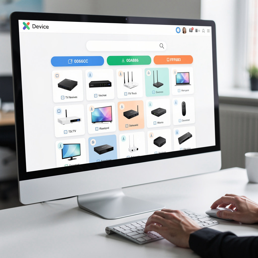 Echolink catalogue complet appareils récepteurs TV Android Box avec système de filtrage et recherche